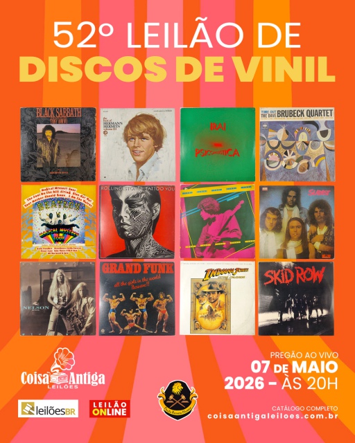 52º LEILÃO DE DISCOS DE VINIL - ROCK, POP, MPB, JAZZ, E MAIS.