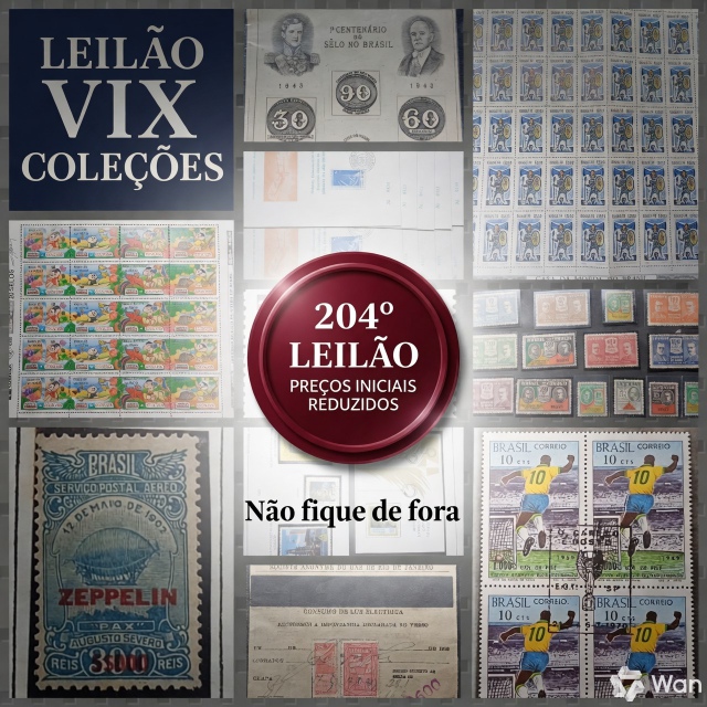 204º LEILÃO ESPECIAL DE FILATELIA
