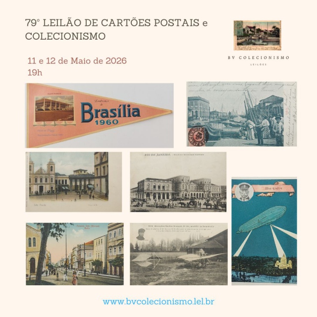 79º LEILÃO DE CARTÕES POSTAIS e COLECIONISMO