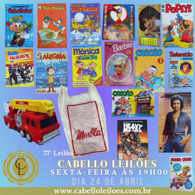 77  Leilão de Brinquedos, Gibis, Antiguidades, Discos, Numismática, Livros, Coleções e Curiosidades