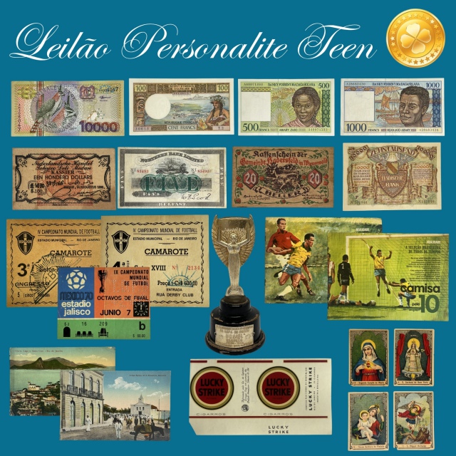 Leilão Personalite Teen - Numismática, Exonúmia, Colecionismo, Filatelia e muito mais!