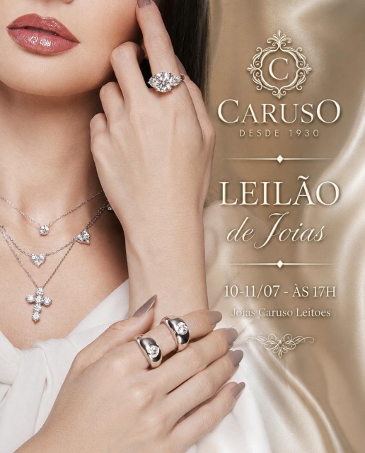 151º LEILÃO JOIAS CARUSO - JOIAS EM OURO 18 K E RELOGIOS E CANETAS  (BLACK  )