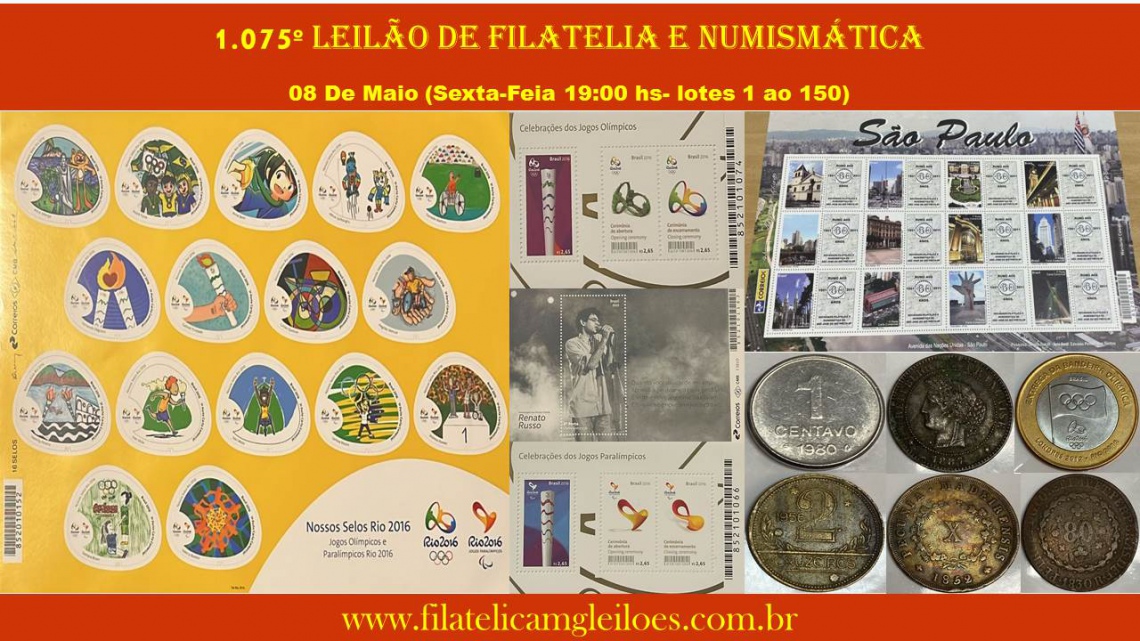 1.075º Leilão de Filatelia e Numismática