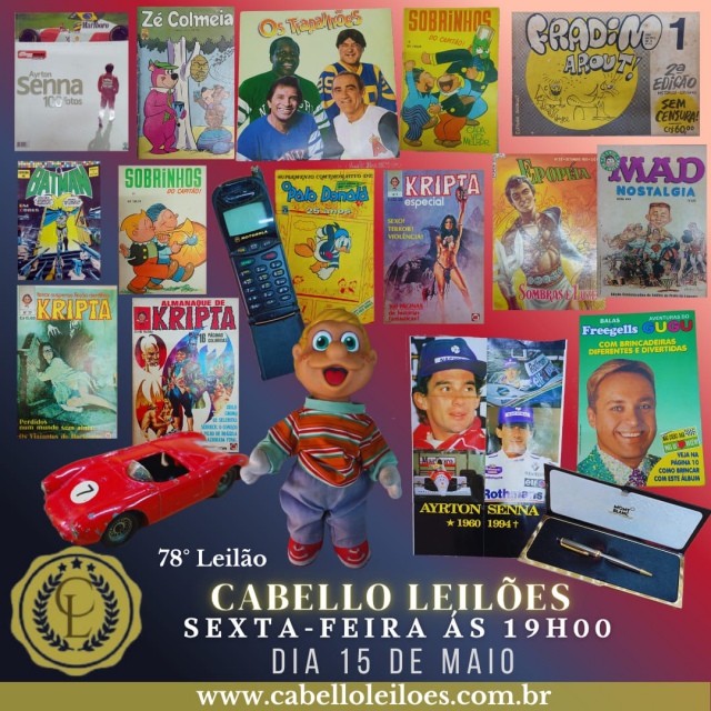 78º Leilão de Brinquedos, Gibis, Antiguidades, Discos, Numismática, Livros, Coleções e Curiosidades