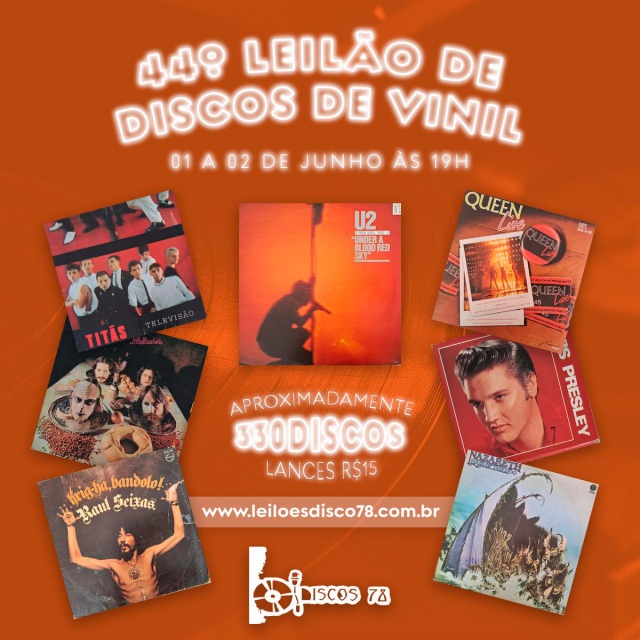44º LEILÃO DE DISCO DE VINIL - DISCOS 78