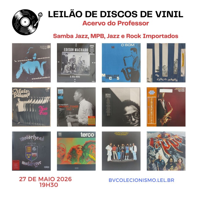LEILÃO DE DISCOS DE VINIL, ACERVO DO PROFESSOR: SAMBA JAZZ, mpb, JAZZ E ROCK IMPORTADOS