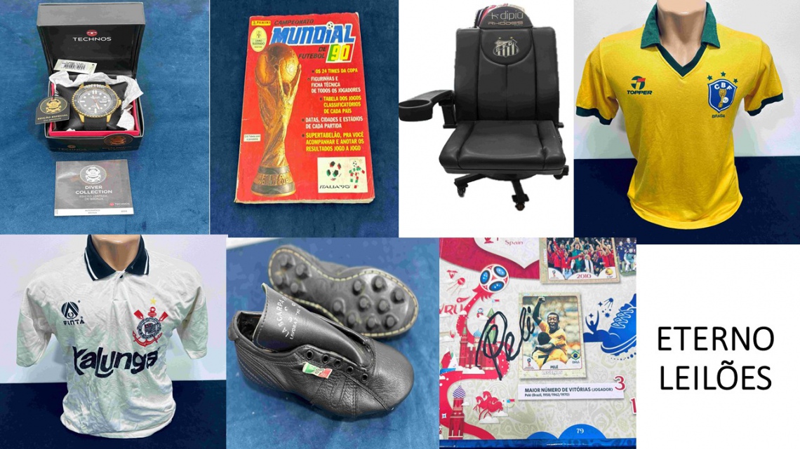 LEILÃO DE CAMISAS, RELÓGIO, FUTEBOL E COLECIONISMO