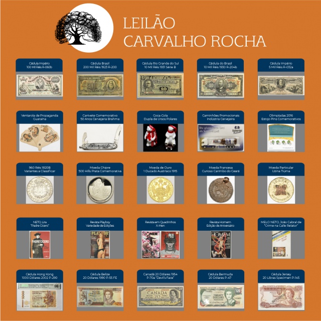 Leilão Carvalho Rocha - Numismática, Colecionismo e Livros