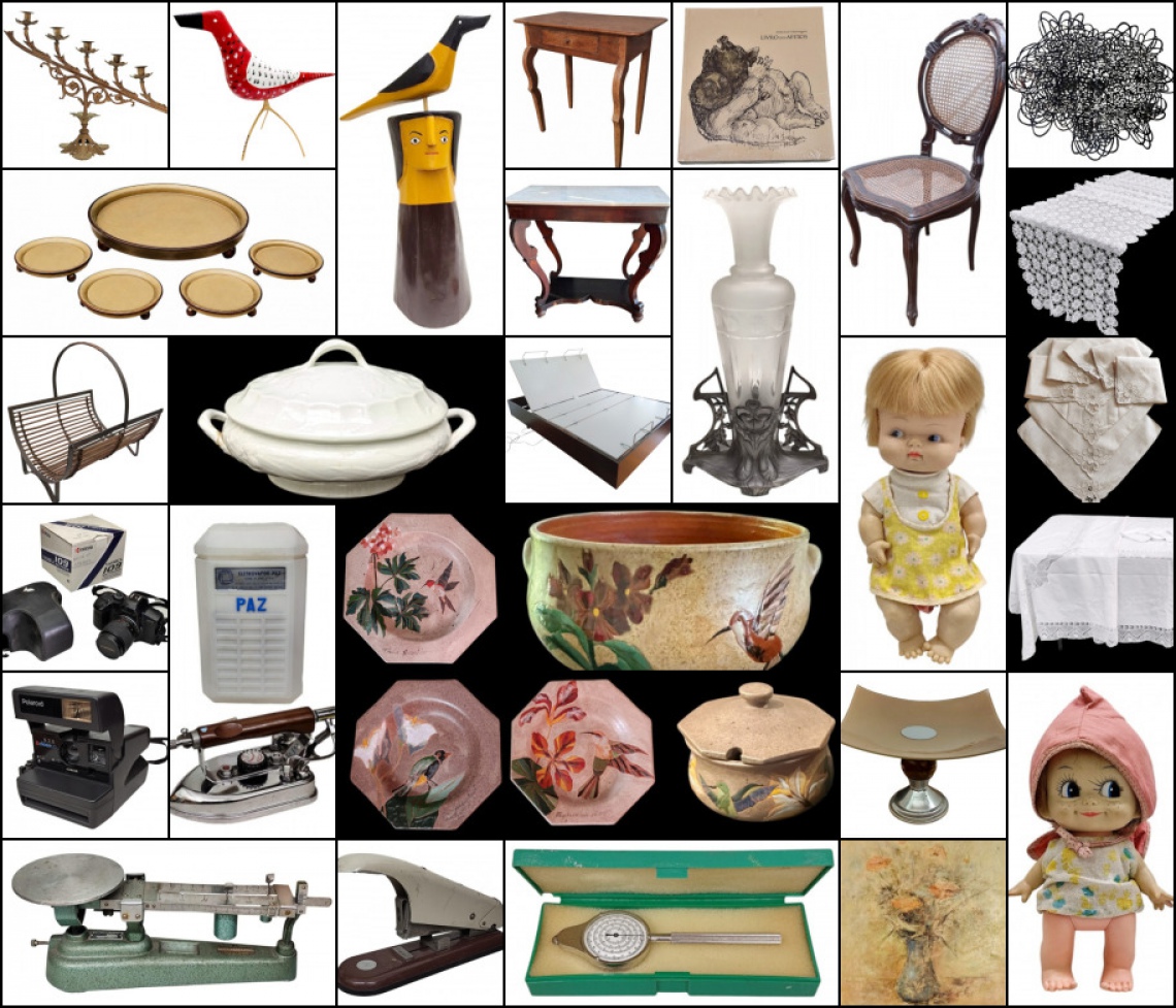 LEILÃO COM ATÉ 50% DE DESCONTO!!! MÓVEIS, ARTES, CERÂMICAS, TOALHAS, EQUIPAMENTOS, OUTROS.