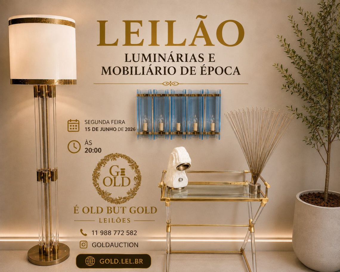Luminárias & Mobiliário de Época - É Old But Gold Leilões