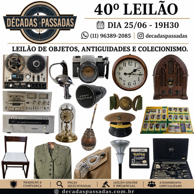40º Leilão de Objetos, Antiguidades e Colecionismo