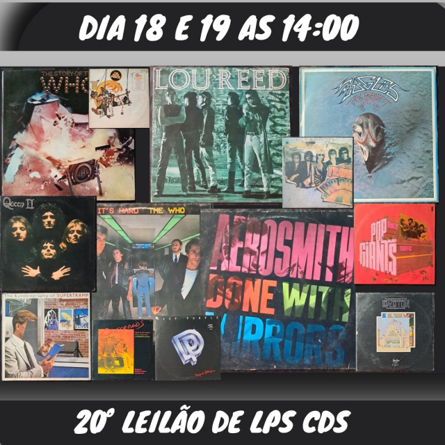 GARIMPO MUSICAL! 20º LEILÃO DE LPS E CDS