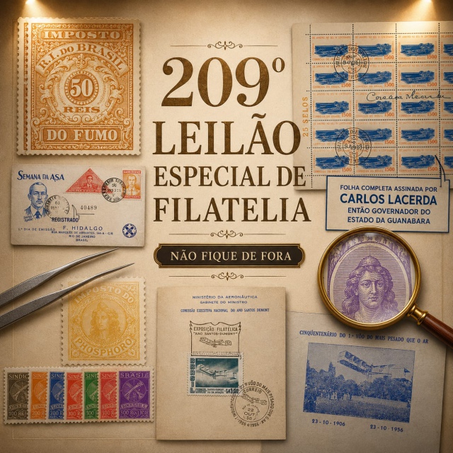 209º LEILÃO ESPECIAL DE FILATELIA