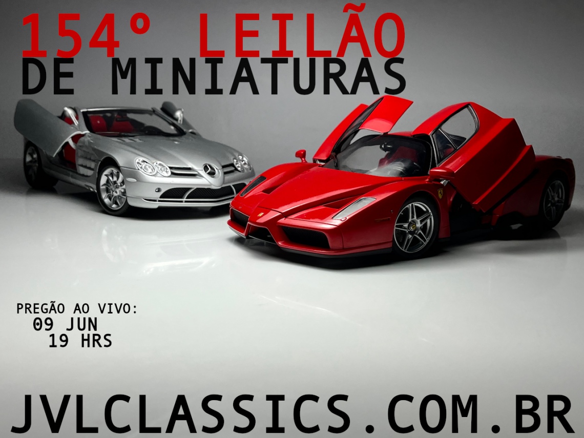 154º Leilão de Miniaturas JVL Classics - 1/18 Race & Sport Cars