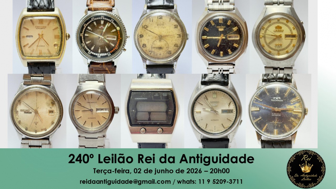 240º Leilão Rei da Antiguidade