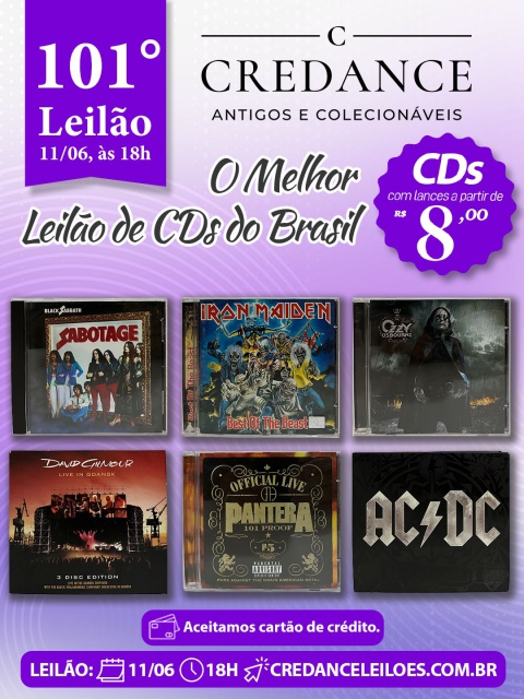 101º Leilão Credance Antigos e Colecionáveis: O MELHOR LEILÃO DE CDs DO BRASIL