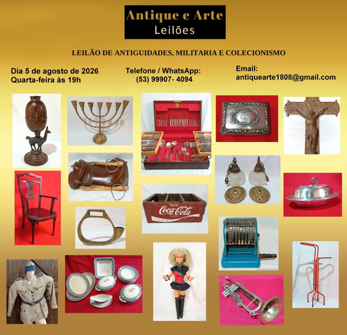 LEILÃO DE ANTIGUIDADES, MILITARIA E COLECIONISMO