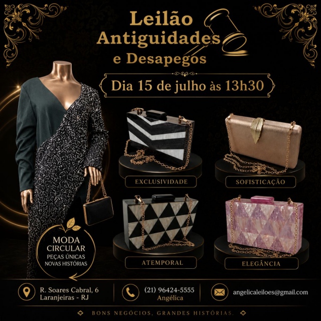 LEILÃO DE ANTIGUIDADES E DESAPEGOS