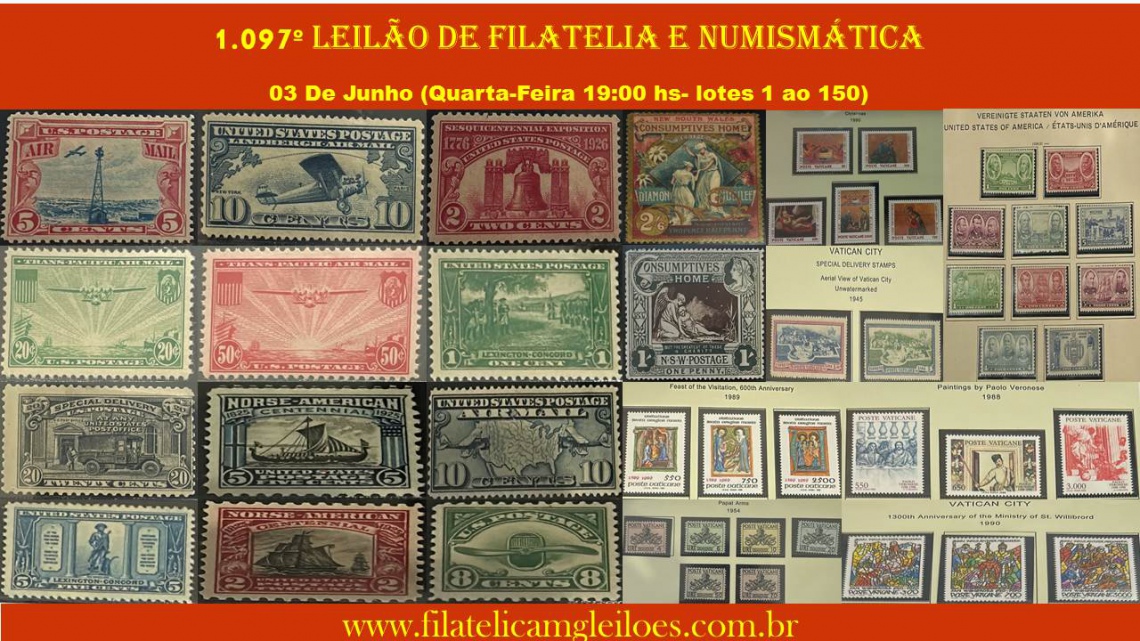 1097º Leilão de Filatelia e Numismática