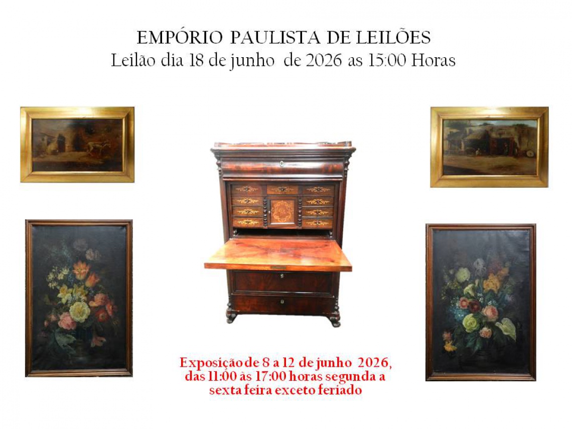 LEILÃO DE ARTE E ANTIGUIDADES - COMISSÃO DE 10% E PAGAMENTO EM 3  VEZES NO CARTÃO DE C