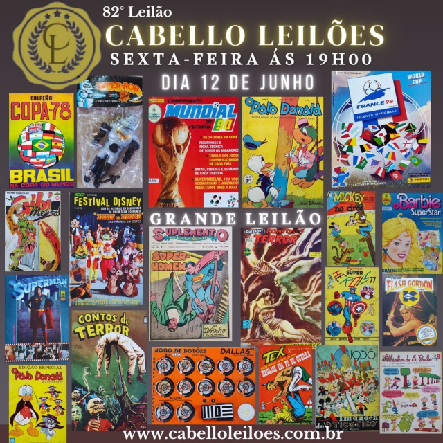 82º Grande Leilão de Brinquedos, Gibis, Antiguidades, Discos, Livros, Coleções e Curiosidades