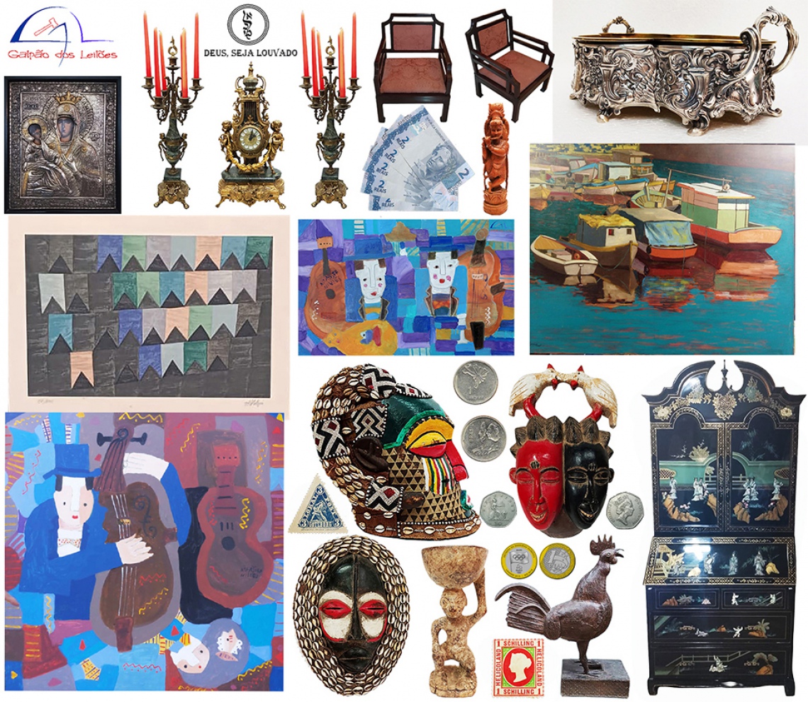 LEILÃO DE ARTE, DECORAÇÃO e COLECIONISMO (destaque p/ Tribal Africana)