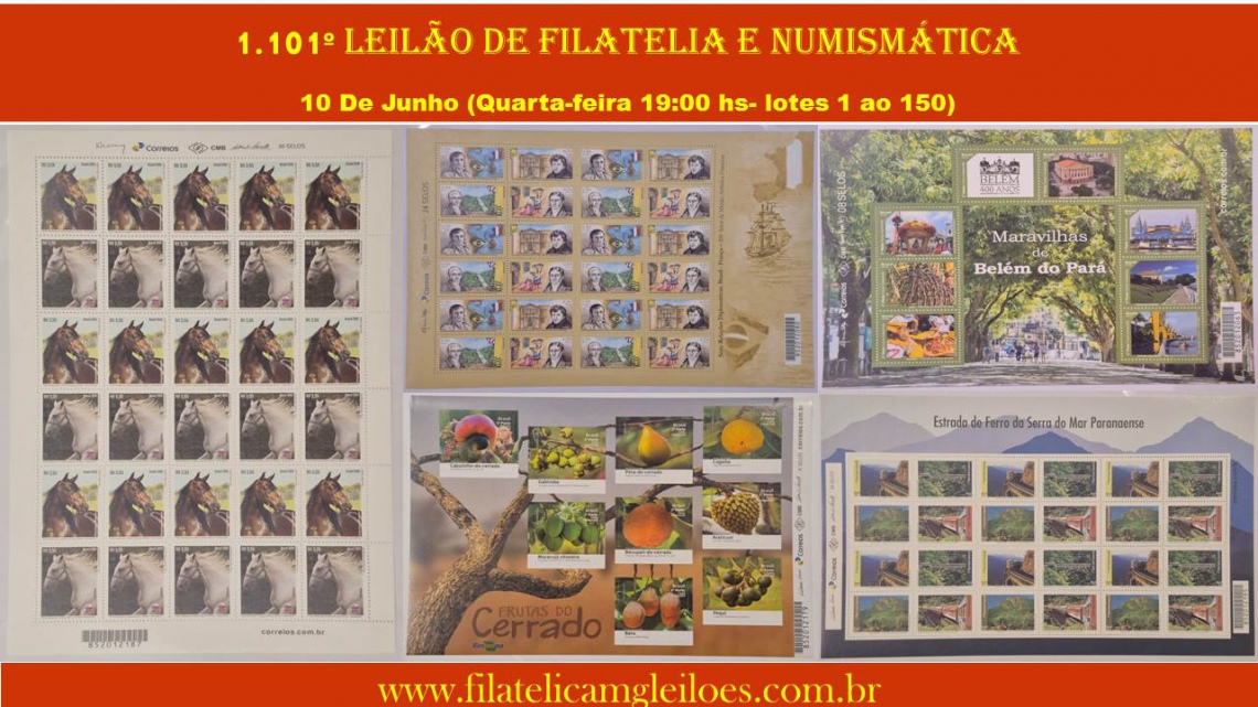 1.101º Leilão de Filatelia e Numismática