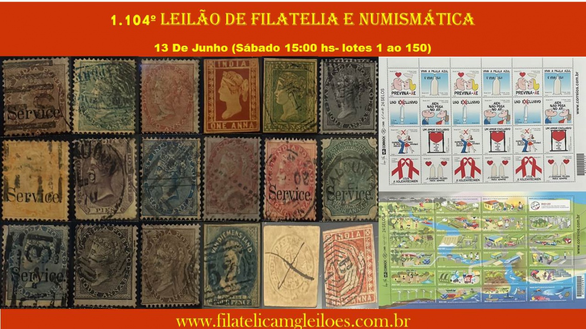 1.104º Leilão de Filatelia e Numismática