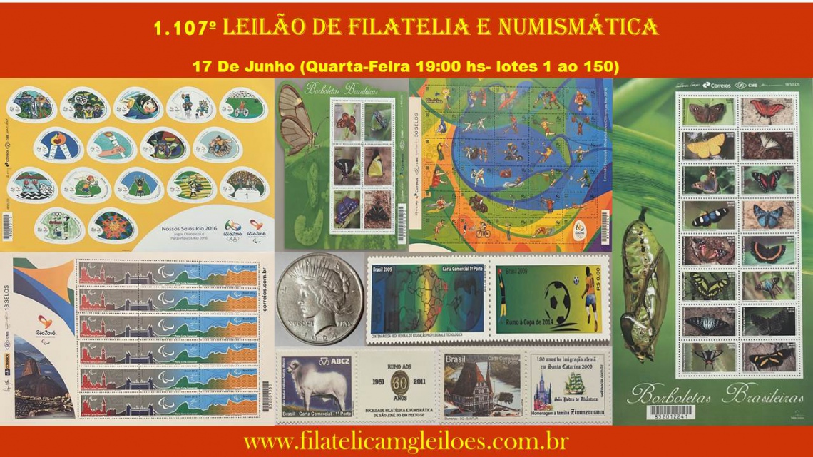 1.107º Leilão de Filatelia e Numismática