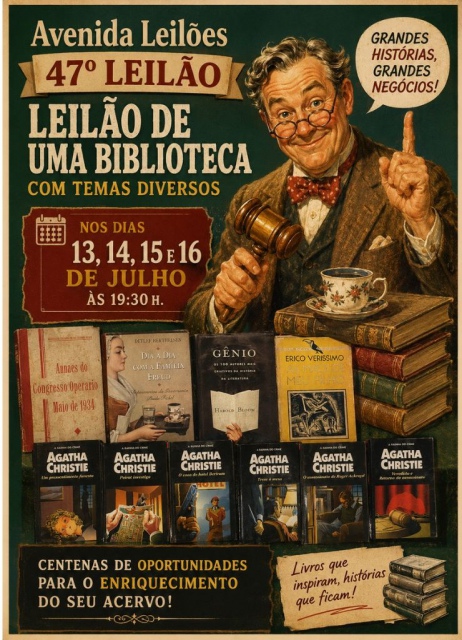 47º Leilão Avenida - Uma biblioteca irá a leilão