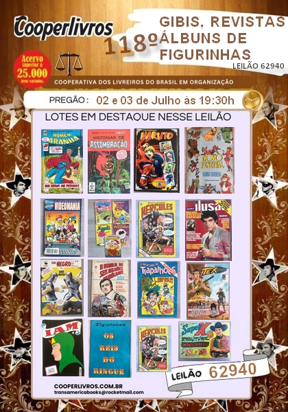 118º LEILÃO DE GIBIS, REVISTAS E ÁLBUNS DE FIGURINHAS