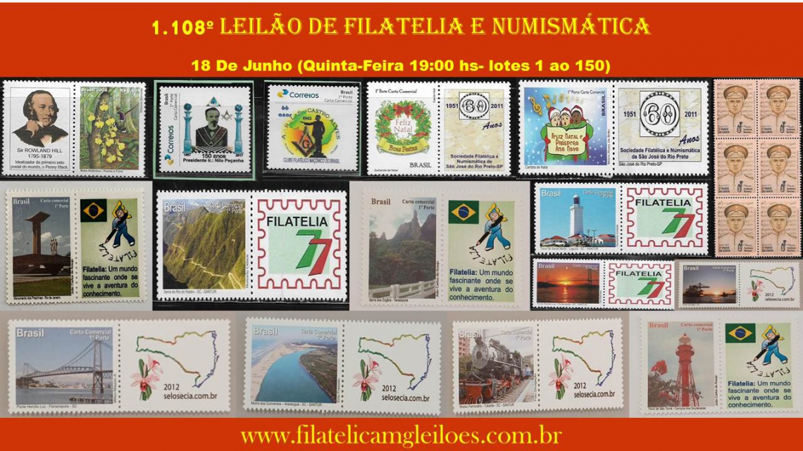 1.108º Leilão de Filatelia e Numismática