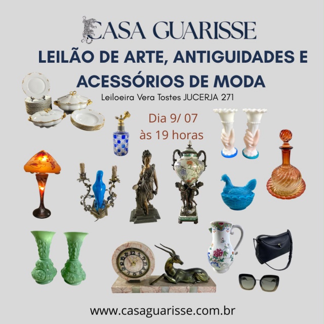 LEILÃO DE ARTE, ANTIGUIDADES E ACESSÓRIOS DE MODA