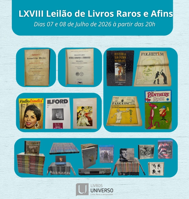 LXVIII LEILÃO DE LIVROS RAROS E AFINS