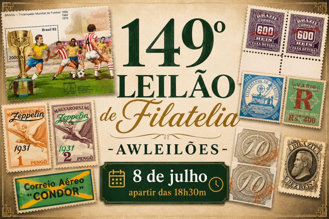149º LEILÃO FILATELIA  -  AWLEILÕES