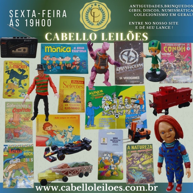 85º Leilão de Brinquedos, Gibis, Antiguidades, Discos, Numismática, Livros, Coleções e Curiosidades