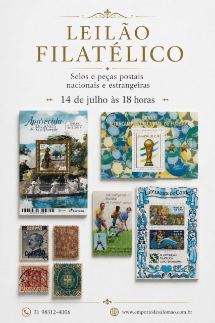 LEILÃO DE FILATELIA E NUMISMÁTICA