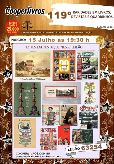 119 º LEILÃO DE RARIDADE DE LIVROS REVISTAS E QUADRINHOS