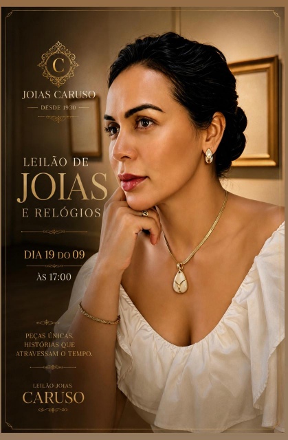 156º LEILÃO JOIAS CARUSO - JOIAS EM OURO 18 K E RELÓGIOS E CANETAS  (PLATINA)