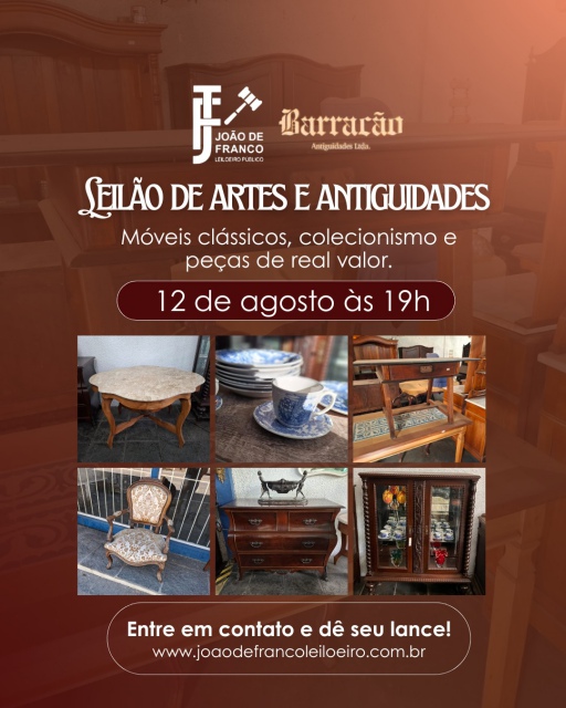 LEILÃO DE ARTE E ANTIGUIDADES - Barracão Antiguidades