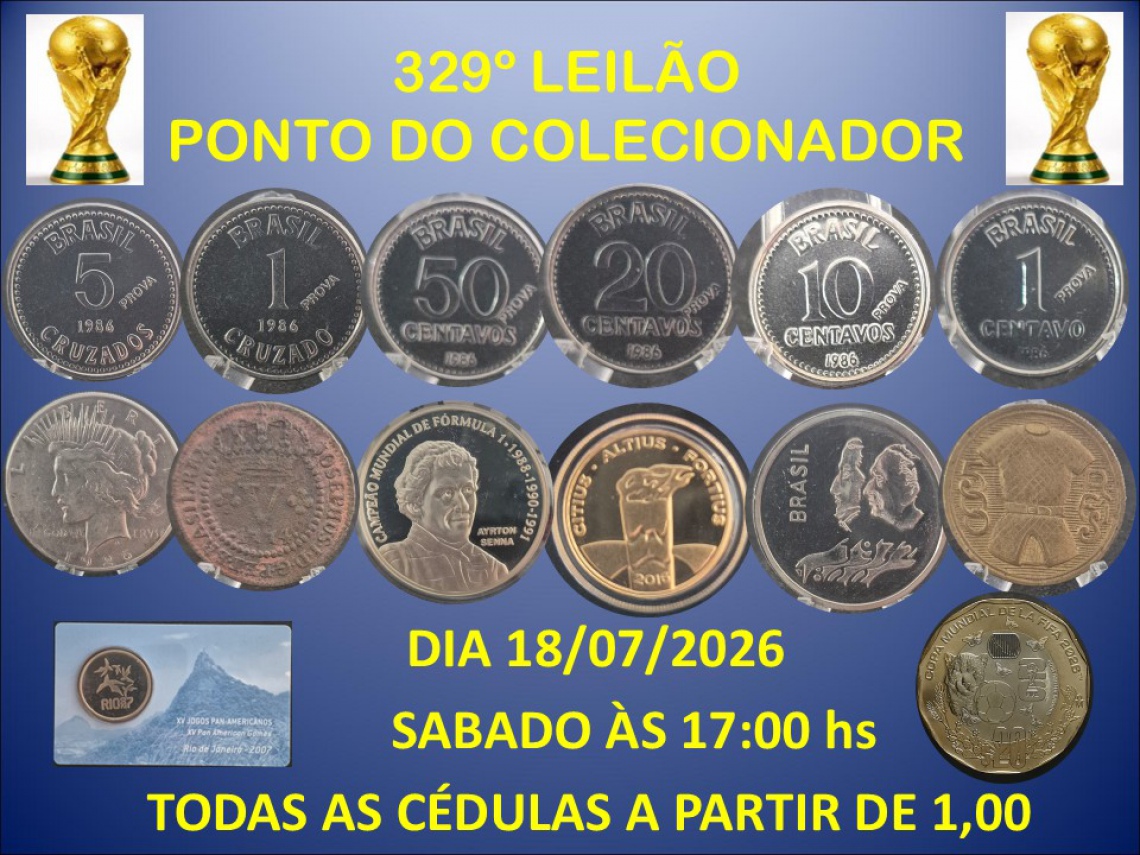 329º LEILÃO PONTO DO COLECIONADOR