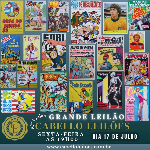 87º Grande Leilão de Brinquedos, Gibis, Antiguidades, Discos, Livros, Coleções e Curiosidades