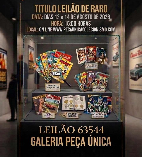LEILÃO DE GIBIS DISNEY- PLAYBOY -QUATRO RODAS -  CINEMA -CATALOGOS NUMISMATICA -LEGO