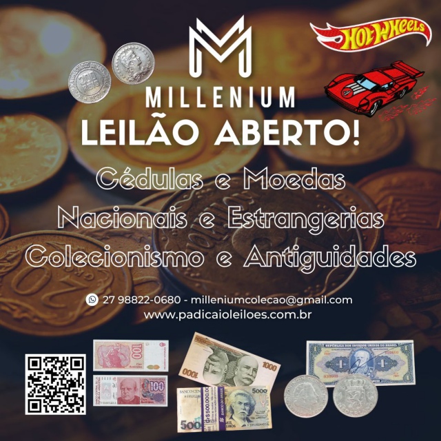 MILLENIUM COLEÇÃO - CÉDULAS E MOEDAS NUMISMÁTICA - COLECIONISMO E ANTIGUIDADES