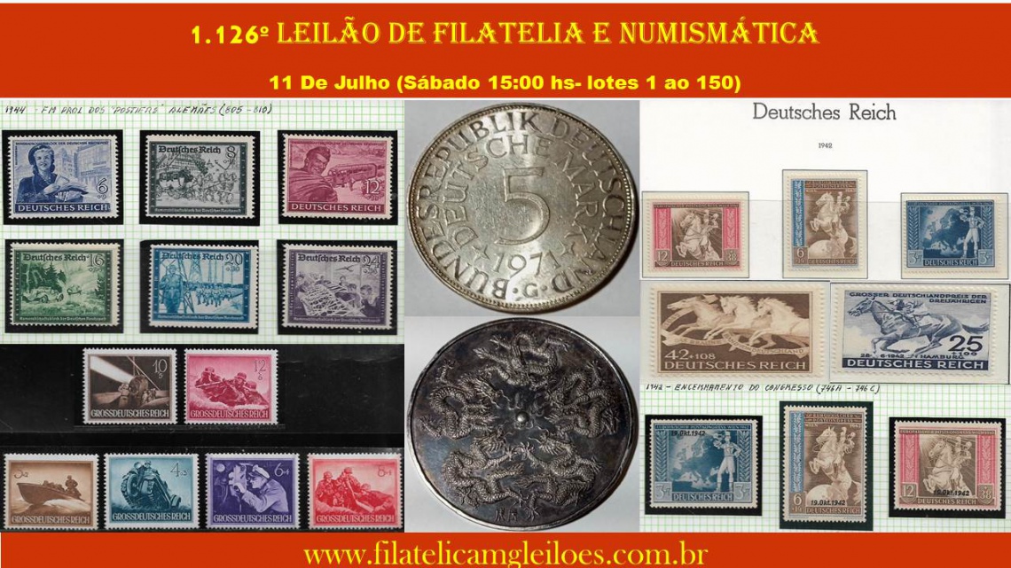 1.126º Leilão de Filatelia e Numismática
