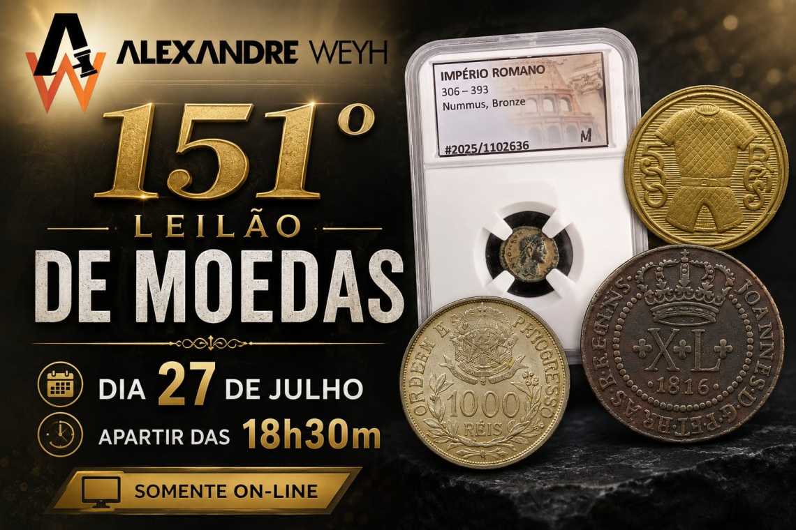 151º LEILÃO de MOEDAS  - AWLEILÕES