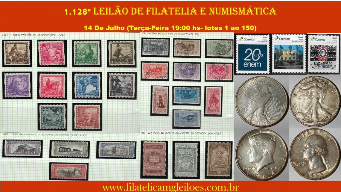 1.128º Leilão de Filatelia e Numismática