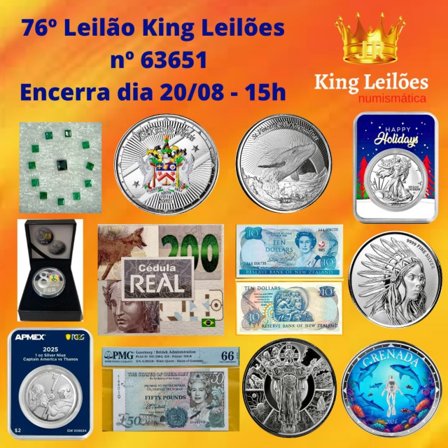 76º LEILÃO KING LEILÕES DE NUMISMÁTICA, MULTICOLECIONISMO E ANTIGUIDADE
