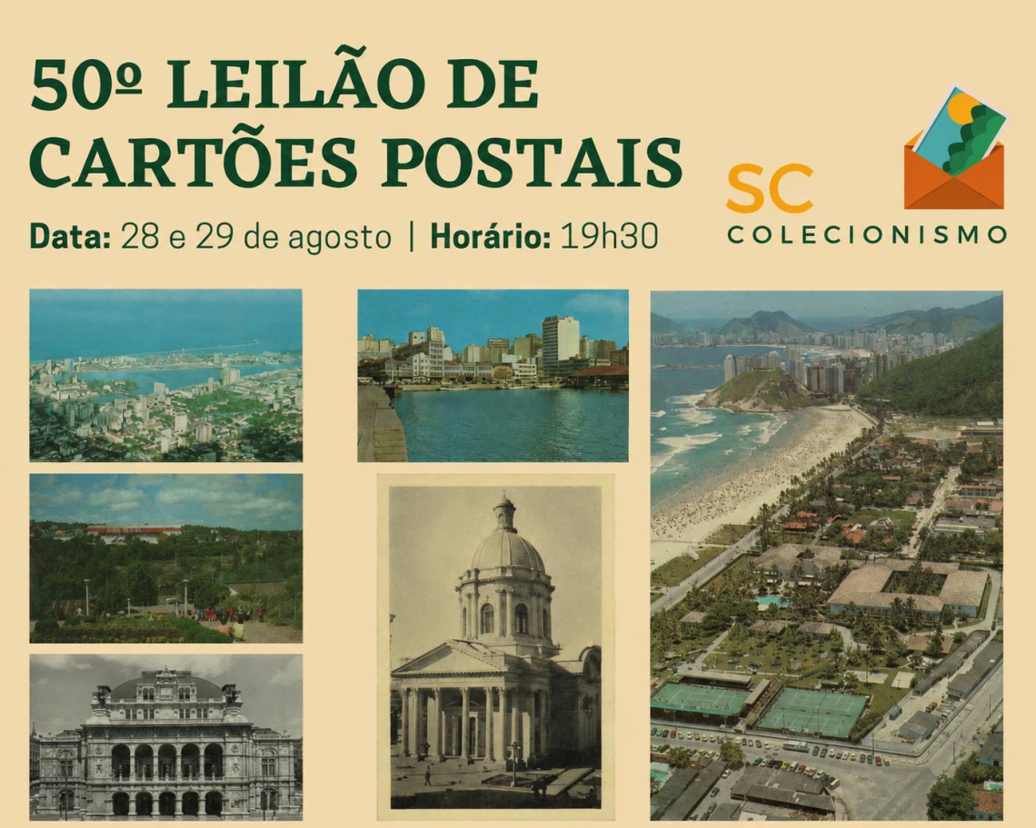 50 º LEILÃO DE CARTOES POSTAIS