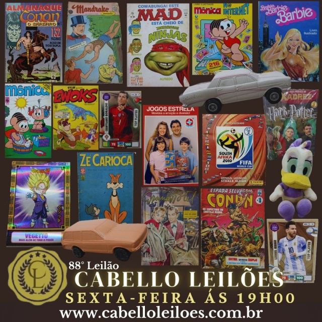 88º Leilão de Brinquedos, Gibis, Antiguidades, Discos, Numismática, Livros, Coleções e Curiosidades